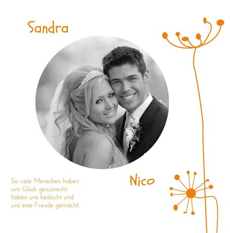 Hochzeit Dankeskarte abstrakte Blumen selbst gestalten!