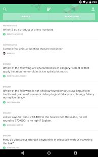 The students can check through a list of various questions that are asked by other students. Brainly: Study & Homework Help - Android Apps on Google Play