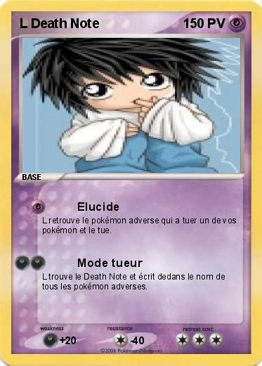 Let us know what you think in. Pokémon L Death Note - Elucide - Ma carte Pokémon