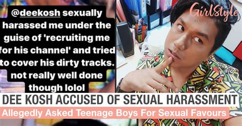 Darryl ian koshy aka dee kosh is a singaporean social media personality. YouTuber Dee Kosh Accused Of Sexually Harassing Teenage ...