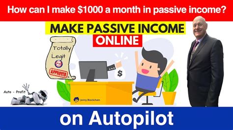 This is a guide to making passive income with a monetized blog specifically for beginners looking to better understand how to make passive income bloggers can also offer services and other means to monetize their blog, such as coaching and consulting. How can I make $1000 a month in passive income? - YouTube