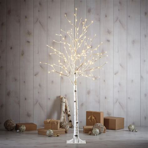 Walmart.com has been visited by 1m+ users in the past month Indoor Outdoor Christmas 5.5 Foot LED Birch Tree Warm ...