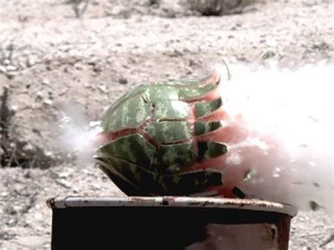 If i wanted a weapon, i'd go for.50 cal. 50 Cal vs Watermelons Super Slow Motion - YouTube