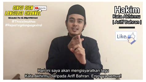 Now we recommend you to download first result ariff bahran kata akhirmu the cranial cover mp3. KATA AKHIRMU - ARIFF BAHRAN | Versi Bahasa Isyarat ...