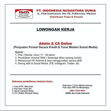 Batas waktu pengiriman lamaran kerja hingga 30 mei 2020. Cara Mdaftar Lowongan Kerja Dibatam Sbgai Cs Khusus Wanita ...