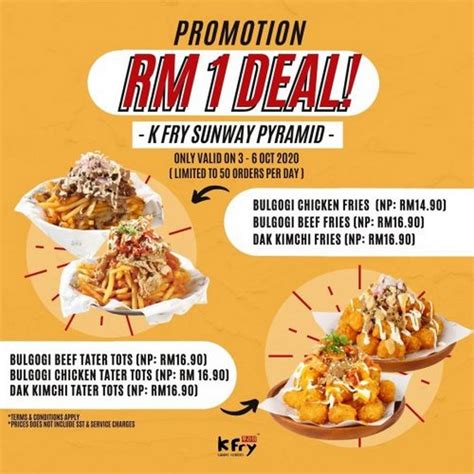 Limit intake of fats, oils, sugars and salts. 3-6 Oct 2020: KFry RM1 Deal at Sunway Pyramid ...