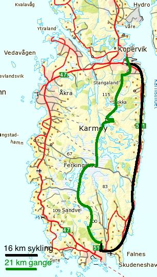 It is located southwest of the city of haugesund in the traditional district of haugaland. Goturen: Karmøy på langs