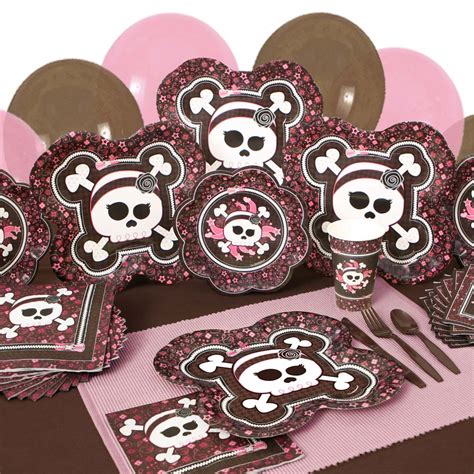 4.5 out of 5 stars (117) 117 reviews $ 33.99 free shipping add to favorites gift boutique 50 baby shower plates 9 inch paper disposable dinner plate tableware for boys or girls neutral. Girl-Skull-Baby-Shower-Tableware