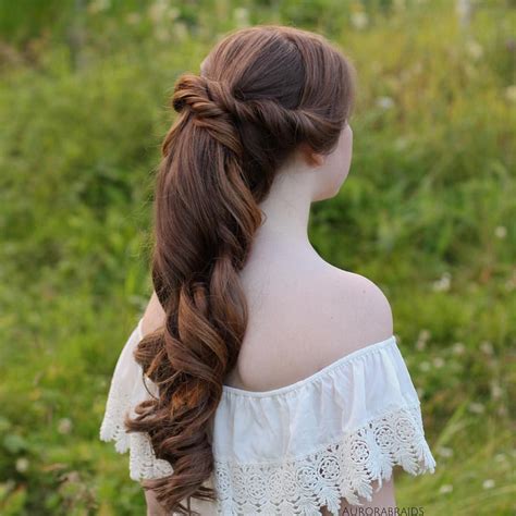 Curled ponytail🐴 ️ | Long hair styles, Hair styles, Prom hairstyles for long hair