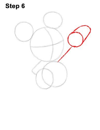 On the top, right side of that circle, draw a small arc as a guide for the fingers. How to Draw Mickey Mouse (Full Body) | Mickey mouse ...