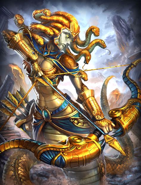 Medusa art dark art art art inspiration character design mythological creatures mythical creatures fantasy art character inspiration. Smite Medusa gold by Brolo.deviantart.com on @DeviantArt ...