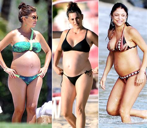 Usually when you wear tight clothes. Celebrities' Pregnant Bikini Bodies! - Us Weekly