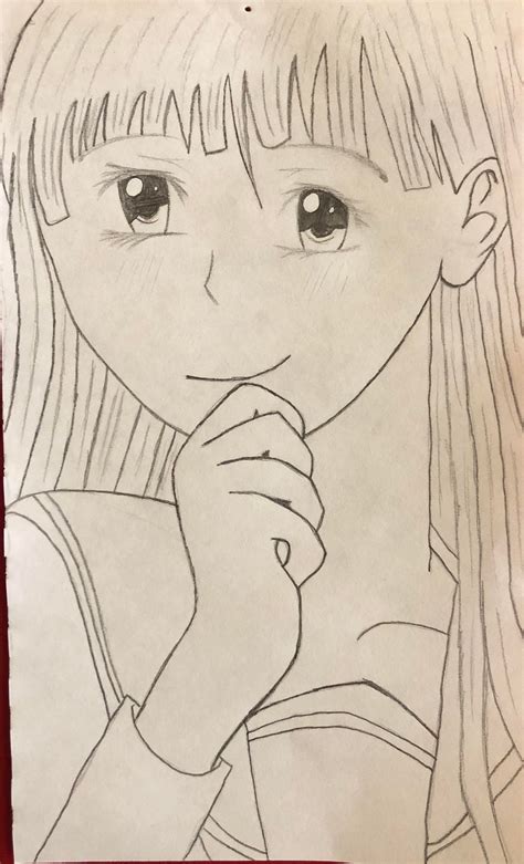 One of my first attempts to draw an anime character let me know what ...
