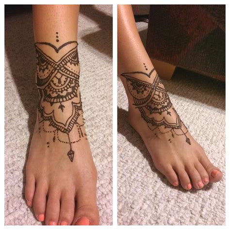 If you are looking for a large tattoo, then try this style out. Foot mehndi | Henna tattoo designs, Henna designs, Henna ...