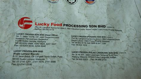 Tm foods sdn bhd is an philippines supplier(lot 8, jalan 1c kkip selatanindustrial zone 1,88450 kota kinabalu, malaysia). Our Journey : Penang Bayan Lepas - Lucky Food Processing ...