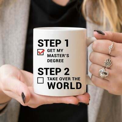 Earning a master's degree is a pretty big deal, and anyone who has met that goal deserves an equally impressive celebration. Masters Degree Graduation Gift Masters Degree Mug College ...