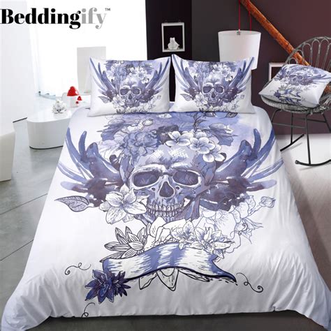 Notify me when this product is available super soft cozy velvet plush skull throw blanket. G4 Skull Bedding Set | Duvet bedding sets, Girl crib ...