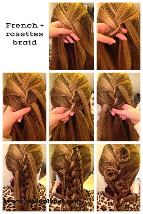 The trick with hair is keeping the sections separate from each other, and keeping an even, downward tension on each of the sections so that the braid hangs nice and straight and even behind your head. French Braid Step by Step Tutorial for Girls | Stylo Planet