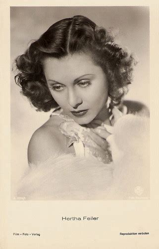 Austrian actress, born 3 august 1916 in vienna, austria, died 2 november 1970 in munich, germany. European Film Star Postcards: Hertha Feiler