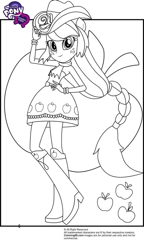 Coloring books for boys and girls of all ages. coloriage Equestria Girls My Little Pony applejack ...