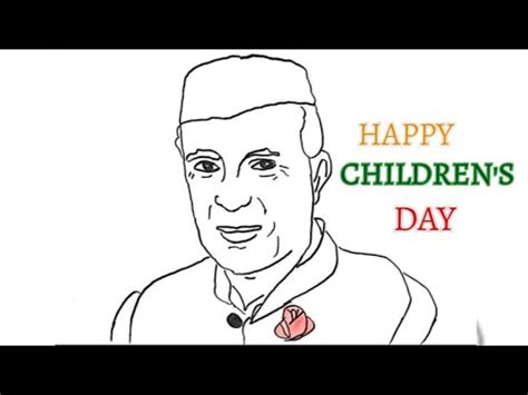 He was born on 14 november 1889. How to draw Jawaharlal Nehru | Easy Chacha Nehru Drawing ...