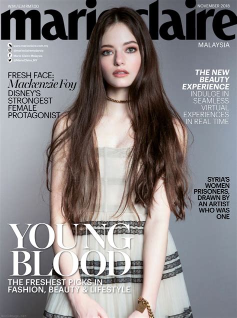 Seriestha represented malaysia at the miss world 2014 where she grabs the subsidiary title. MACKENZIE FOY in Marie Claire Magazine, Malaysia November ...