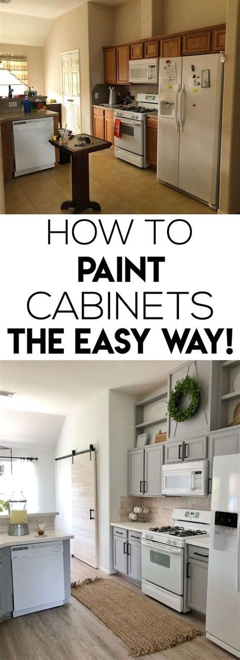 Set up a worktable in your space that you can put each cabinet door on so you can work around it easily. How To Easily Paint Kitchen Cabinet! | New kitchen ...