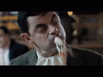 Cats can eat rice to help settle their stomach. Eating Lobster - Mr. Bean GIF - RowanAtkinson MrBean ...