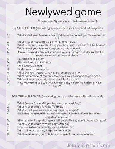 Guidelines to teach kids manners. Host a Couples "Newlywed Game" Night- FREE Printable ...