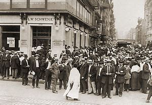 The great depression started with the unemployment rate rising, but still under 10%. Bank failure - Wikipedia