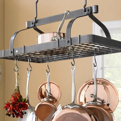 En williams sonoma encuentra todo lo que necesitas para cocinar desde sarténes, cuchillos, eléctricos o hasta productos gourmet que te encantarán. Enclume Grande Cuisine Rectangular Ceiling Pot Rack ...