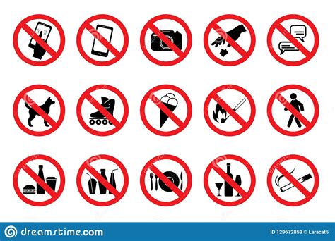 Free for commercial use no attribution required high quality images. Set Prohibited Signs. Red Icons. Vector Stock Vector ...