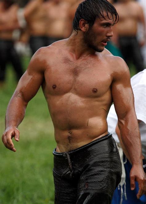 But wrestlers don't hold grudges. Turkish Oil Wrestling | MALE ATHLETES