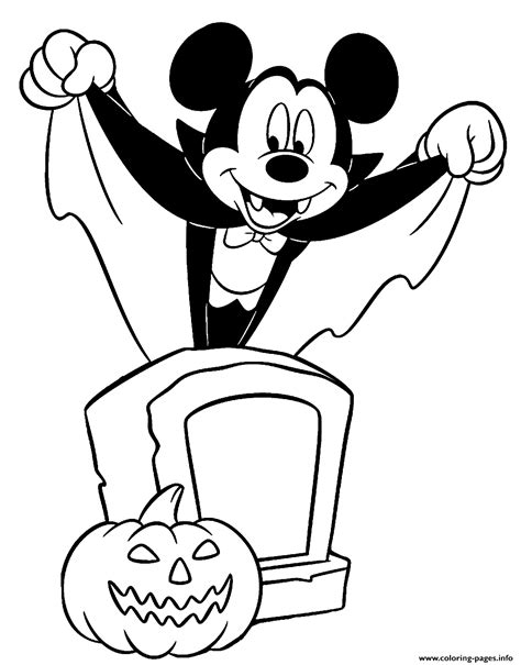 We propose many different styles and difficulty levels, even younger kids will find free printable coloring pages which will enable them to develop their dexterity, creativity and curiosity. Mickey Mouse As A Vampire 2 Disney Halloween Coloring ...