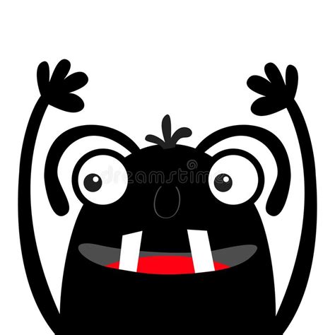 See more ideas about eyebrows, baby eyebrows, eyebrow design. Monster Head Black Silhouette. Two Eyes, Teeth, Tongue ...