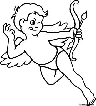 100% free valentines day coloring pages. Valentines Day Cupid With Bow And Arrow Coloring Page ...