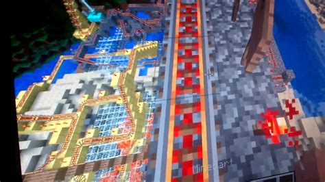 This was done on the xbox 360 in creative mode. Minecraft's Best Roller Coaster Ride - YouTube