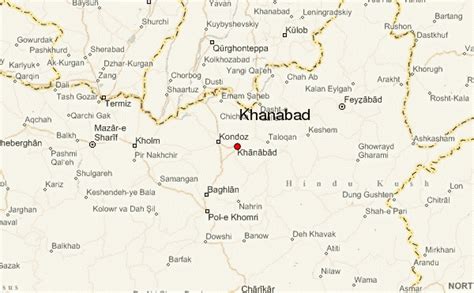 This map shows a combination of political and physical features. Khanabad Weather Forecast