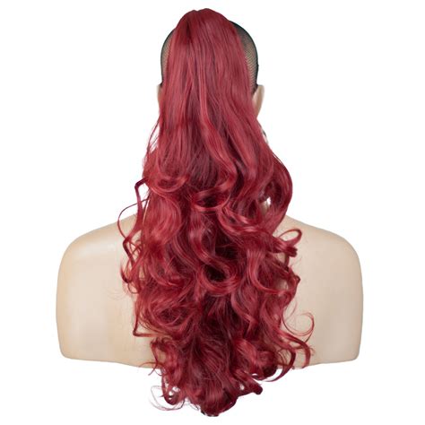 Our tape in hair extensions are made from 100% high quality remy human hair and can be used for a full head. PONYTAIL Hairpiece Clip in Hair Extensions Pillar Red ...