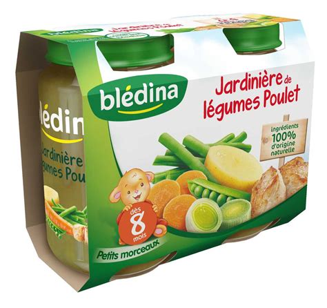 Pour servir, retirer la feuille de laurier et la branche de thym, puis verser la jardinière de petits légumes dans un légumier et parsemer de persil et de cerfeuil finement ciselés. Pot Jardinière de légumes Poulet 2x200g BLEDINA ...