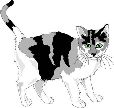 Svg animal cat kitty pet cartoon line kitten comic grooming art feline. Black And Gray Cat Clip Art at Clker.com - vector clip art ...