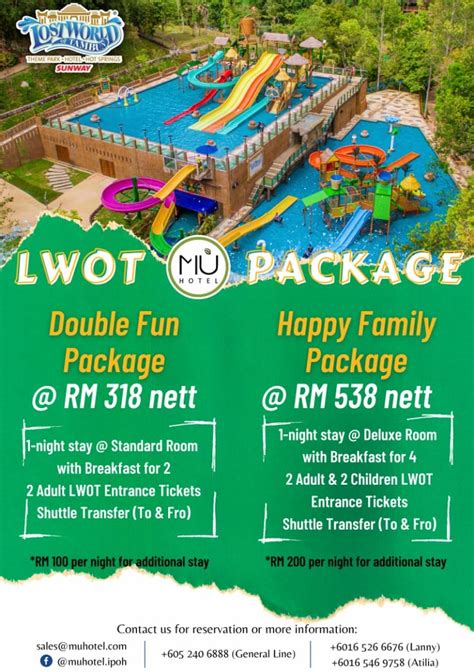 Chat with us today to find out more! MU Hotel - Lost World of Tambun Package - MÙ Hotel Ipoh