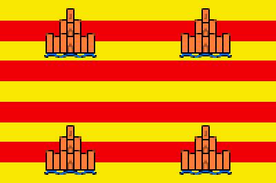 The state and war flags and ensigns of spain must be charged with the spanish coat of arms. Flag Ibiza, flags Ibiza
