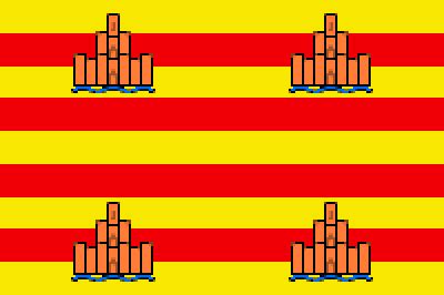 The state and war flags and ensigns of spain must be charged with the spanish coat of arms. Flag Ibiza, flags Ibiza