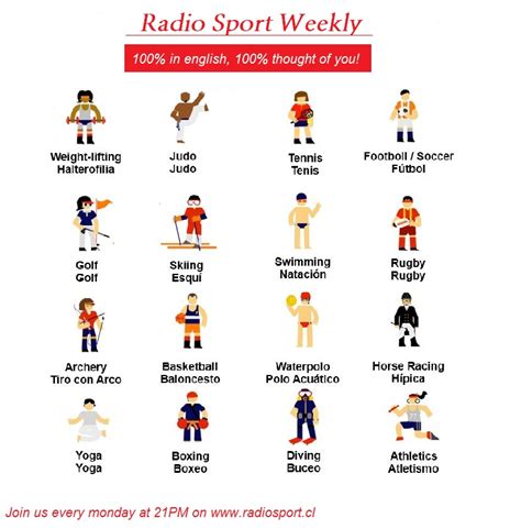 Learn vocabulary, terms and more with flashcards, games and other study tools. El inglés se toma Radio Sport todos los lunes | Radio Sport