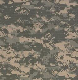 The universal camouflage pattern (ucp) , also referred to as acupat (army combat uniform pattern) or digital camouflage (digicam) is the military camouflage pattern currently in use in the united states army 's army combat uniform. Patterns - Democratic Republic of Tarakia