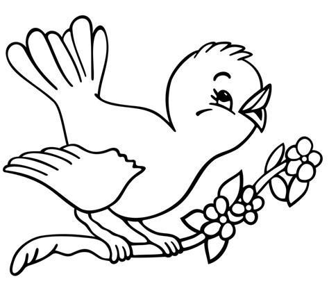 The cute coloring pages may feature the character alone or accompanied by other popular cartoon characters. Birds And Flowers Coloring Pages at GetColorings.com | Free printable colorings pages to print ...