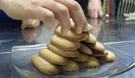 The egg whites and egg yolks mixed with sugar are beaten separately and folded together with the flour. Savoiardi - lady fingers at Chef Academy in Umbria | Lady ...