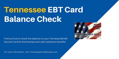 For questions about your tennessee ebt card snap benefits, contact ebt card customer service at the number above. Tennessee EBT Card Balance Check - Tennessee Food Stamps