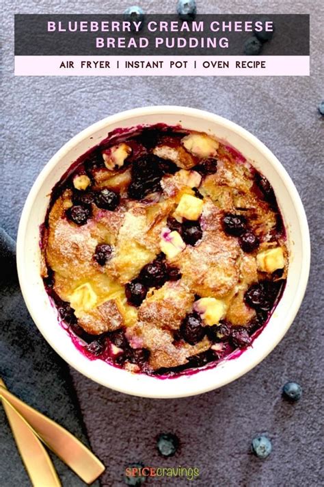 Using a dough hook, mix together until dough ball forms. Blueberry Bread Pudding - Air Fryer /Instant Pot / Oven ...